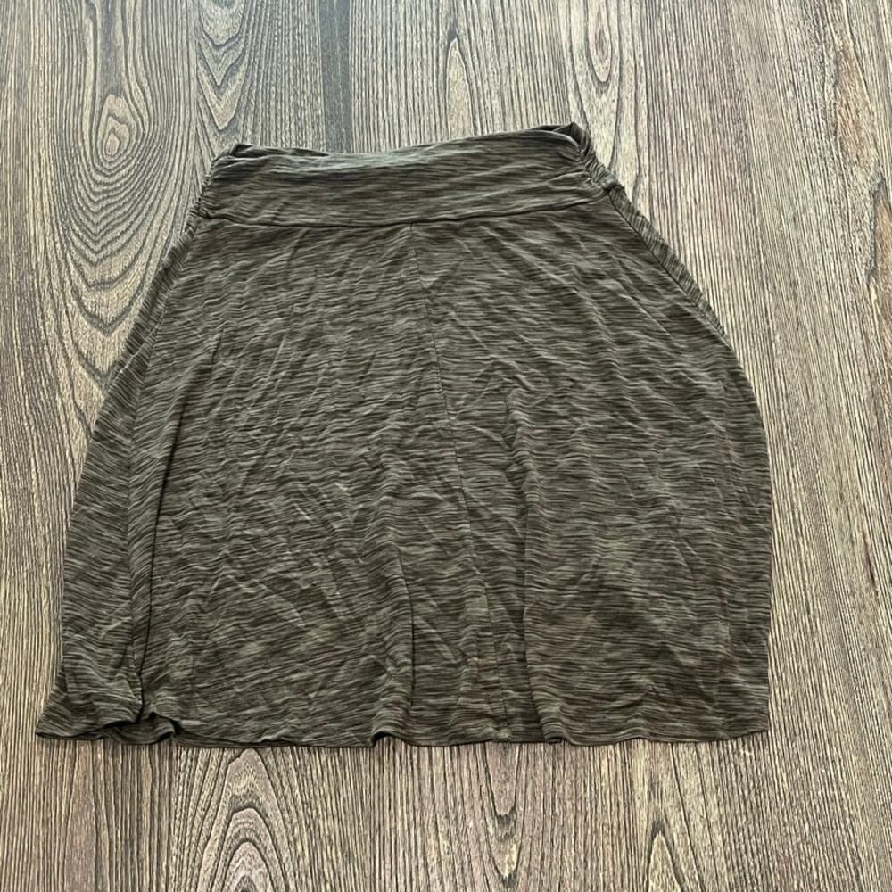 Merona Womens Athletic Skirt Elastic Waistband Pull-On Stretch Army Green Size S